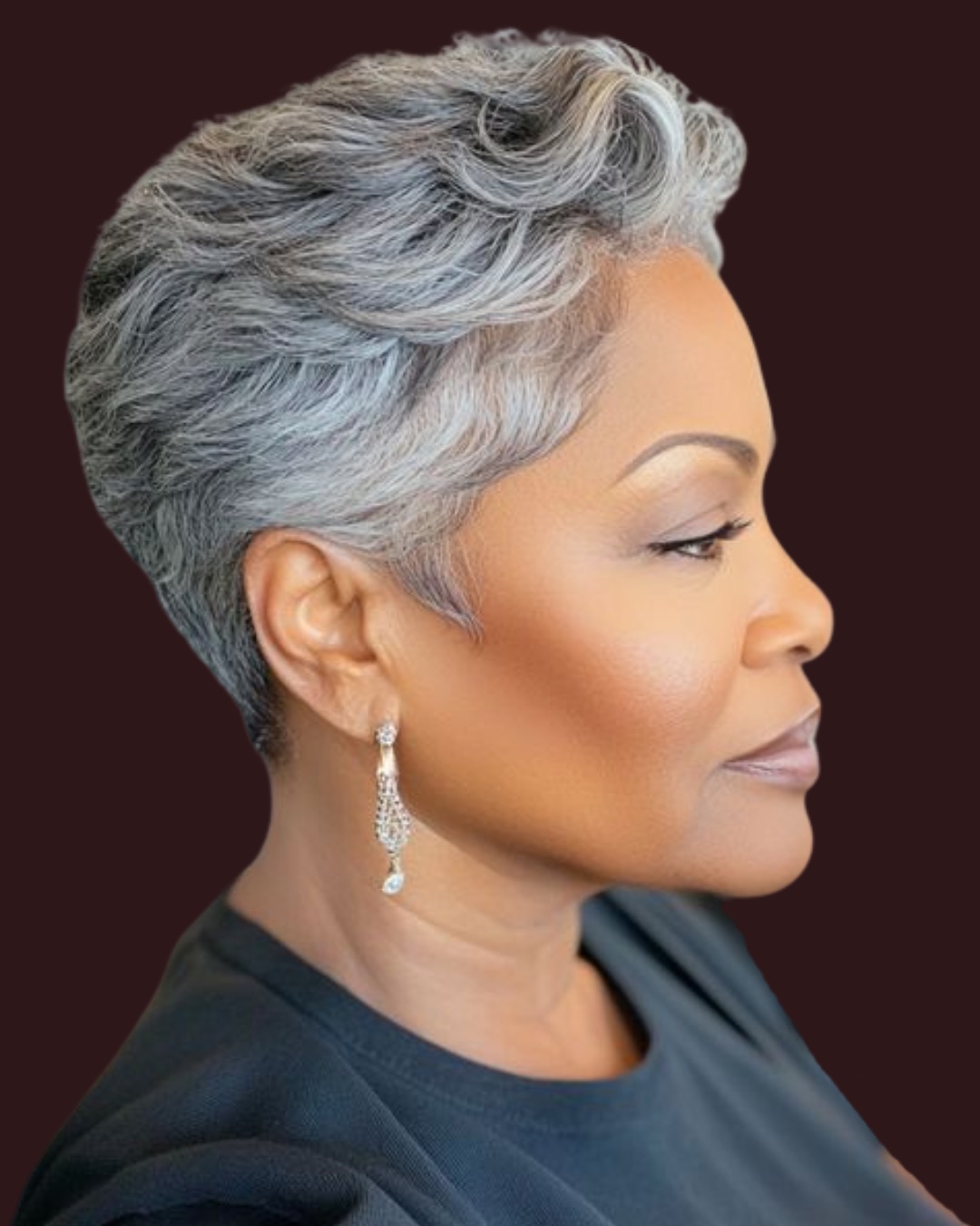 Silver pixie with soft waves