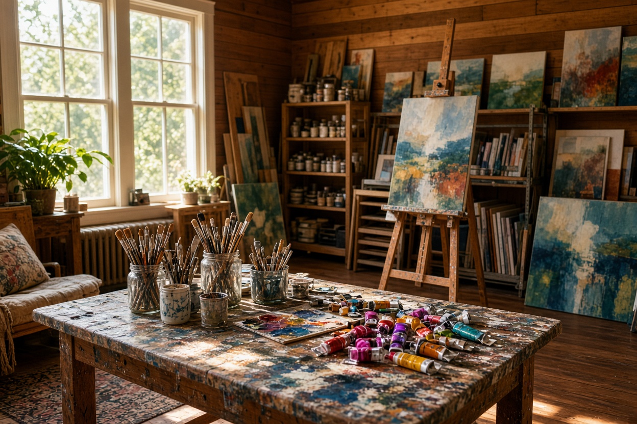 Helen Wilson's Houston art studio